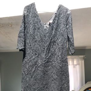 Black long sleeve lace dress